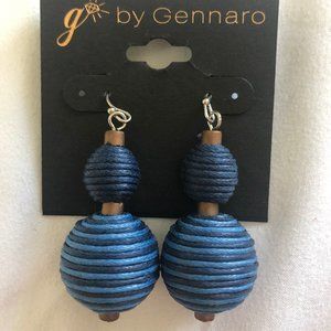 G by Gennaro Blue Dangly Earrings